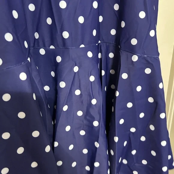 Polka Dot Womens Plus Size One Piece Swimsuit - Picture 9 of 9